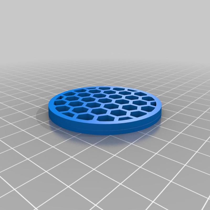 Honeycomb desk hole cover grid for ventilation