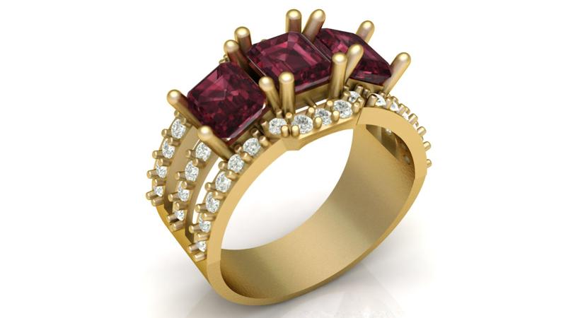 Stylish man Ring 3d Printable Model