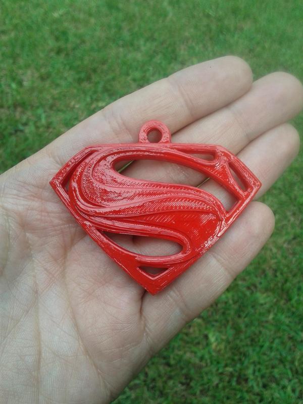 Superman logo keychain