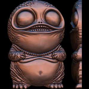 Cute Alien Baby Relief, Key Chain ,  Pendant STL file for 3d printing or CNC