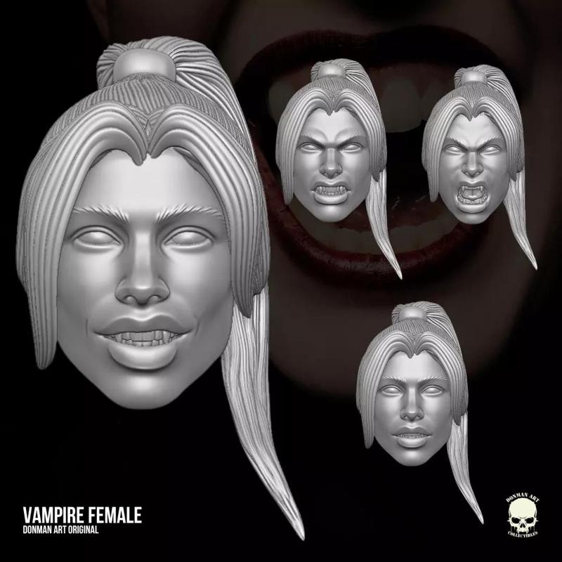 Female Vampire  donman Art 3D printable files for Action Figures