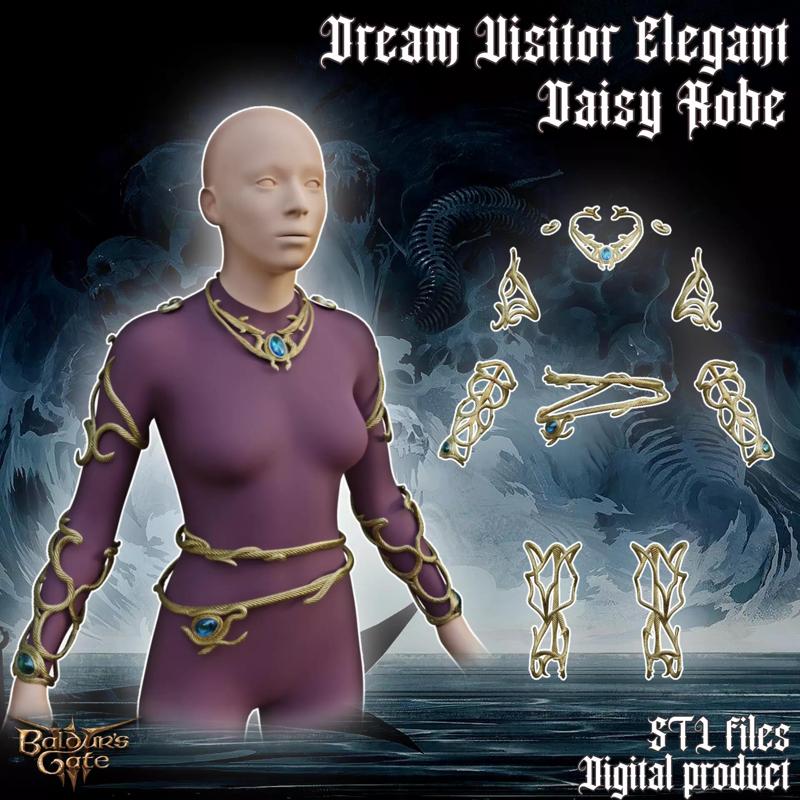 Elegant Daisy Fantasy Accessories Outfit Baldrus Gate 3