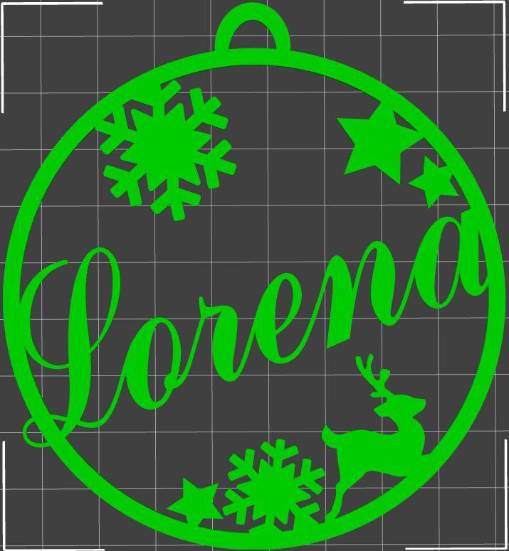 Lorena" personalized Christmas bauble