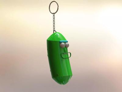 Pickle Rick Keychain
