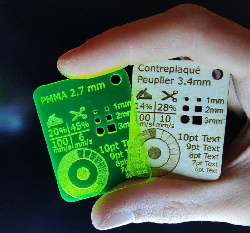 Mini Laser cutting material template