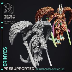 Erinyes - Hell Hath no Fury - PRESUPPORTED - Illustrated and Stats - 32mm scale