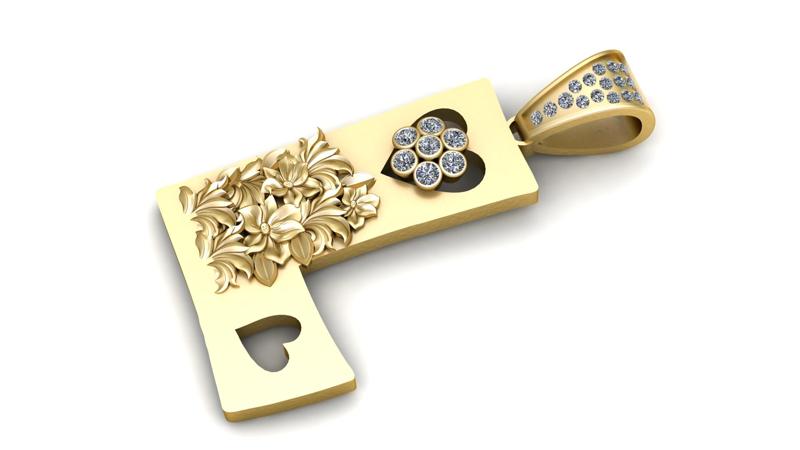 L ALPHABET PENDANT 3D PRINTABLE MODEL