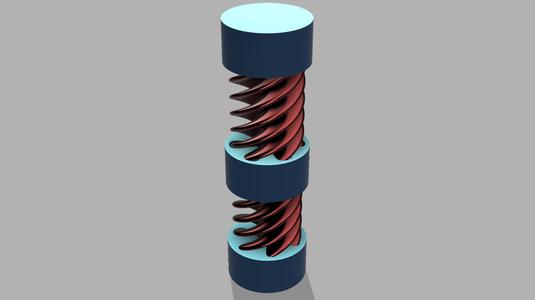 Spiral cylinder anti-stress toy