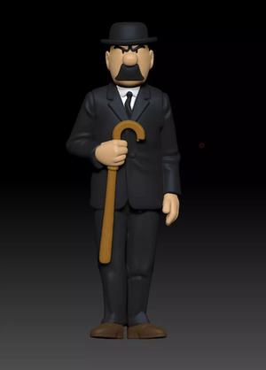 Thompson Tintins adventure ready to 3D print figure