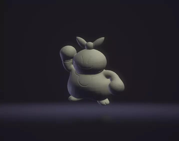 Pokemon Makuhita 3D Model - 50 mm - Ready to print