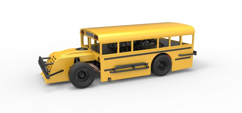 Diecast Outlaw Figure 8 Modified stock car as School bus Scale 1:25