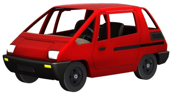 Fiat 126 City Concept Car 3d Model