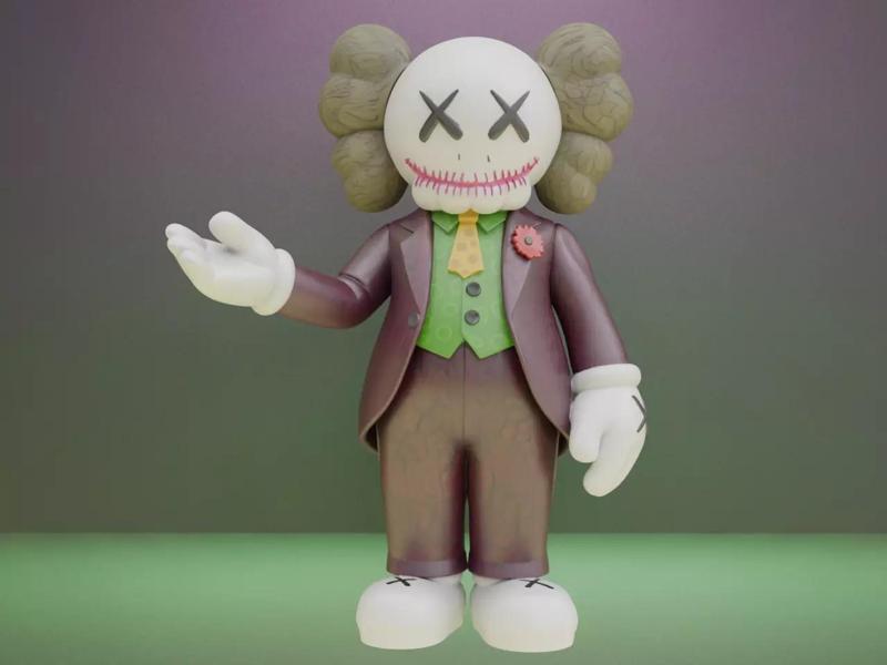 Kaws x Joker Collectible Art Toy Printable
