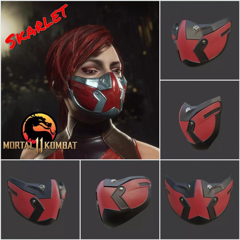 Skarlet - Red Death mask from Mortal Kombat 11
