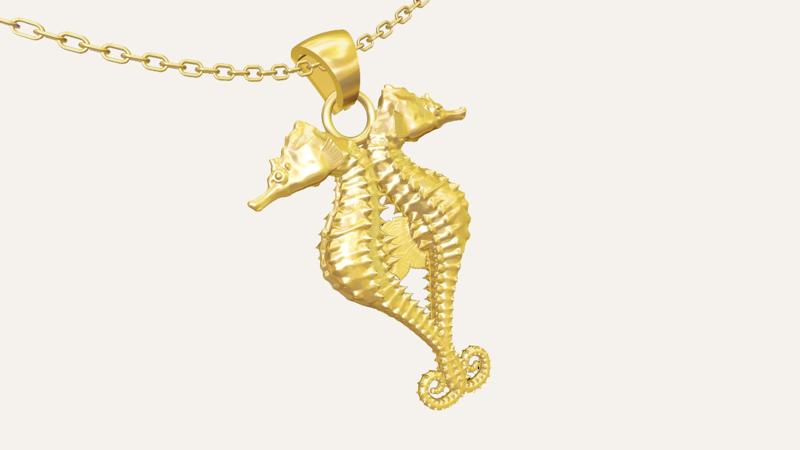 Sea Horse Pendant 1004