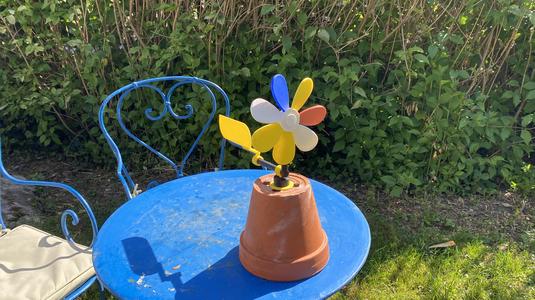 Decorative Anti taupe wind turbine.