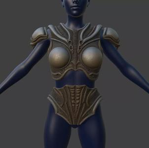 Xenomorph Female Exosuit Chestplate Pauldrons And Belly Armor