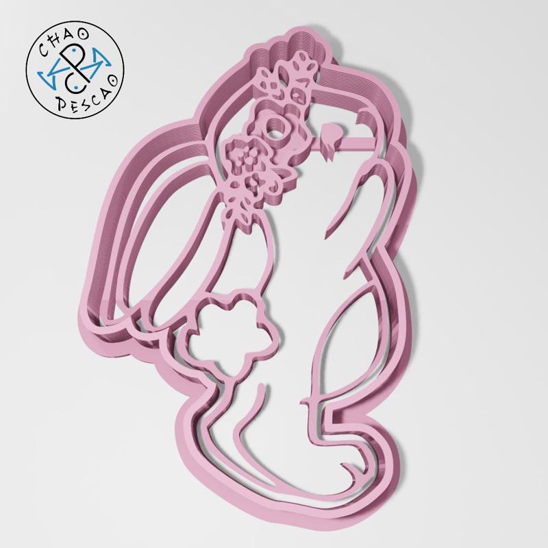 Easter Bunny Flowers - Cookie Cutter - Fondant