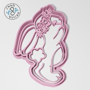 Easter Bunny Flowers - Cookie Cutter - Fondant