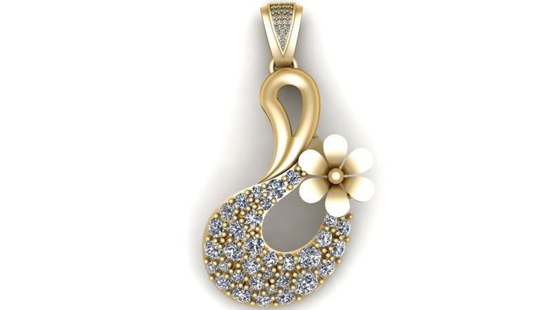 FLOWER DESIGN PENDANT 3D PRINTABLE MODEL