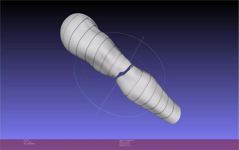 Winter Soldier Arm Simple Straight Lined Version