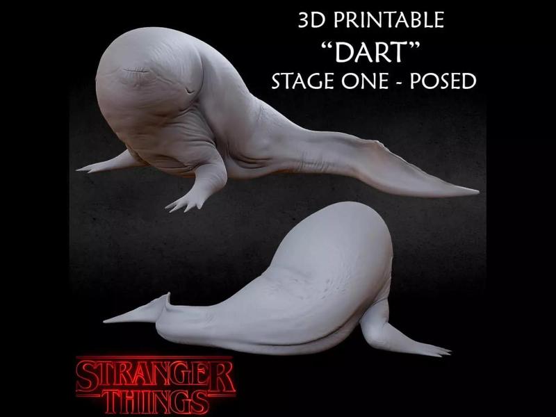 3D PRINTABLE DART STRANGER THINGS - STAGE ONE POSED