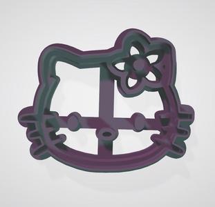 Kitty head cookie cutter