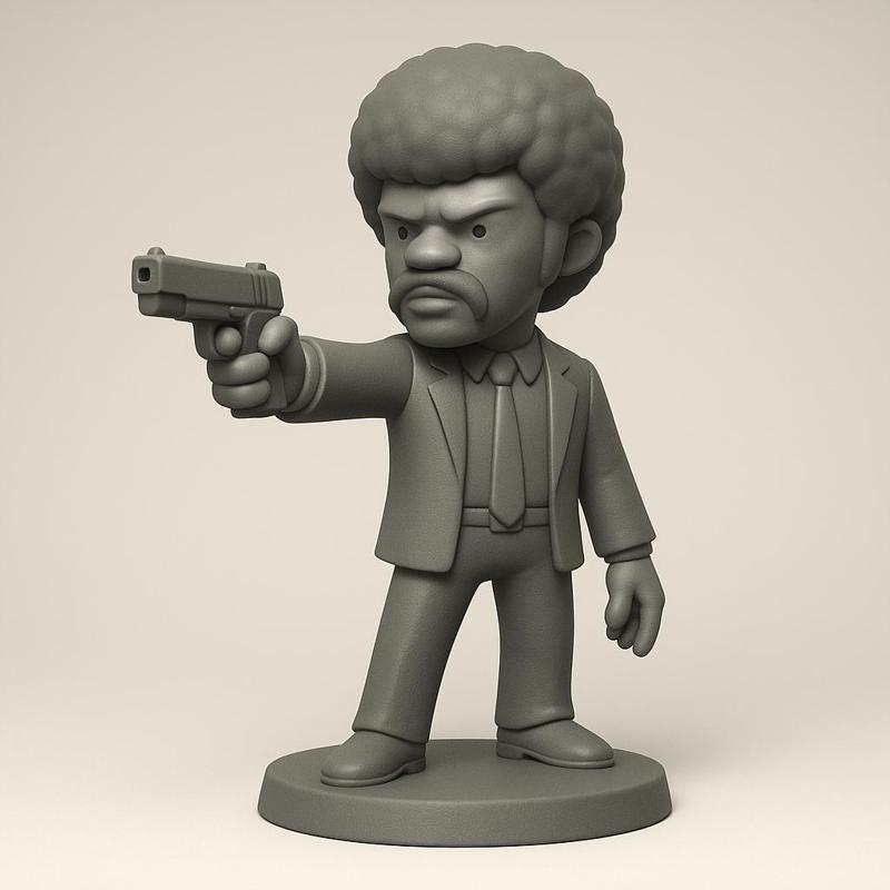 Jules Winnfield – Iconic Gun Pose Figurine from Pulp Fiction