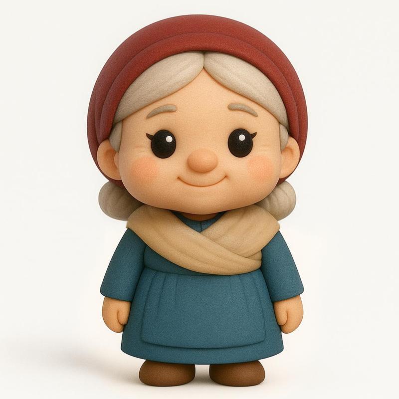 Folk Grandmother Figurine
