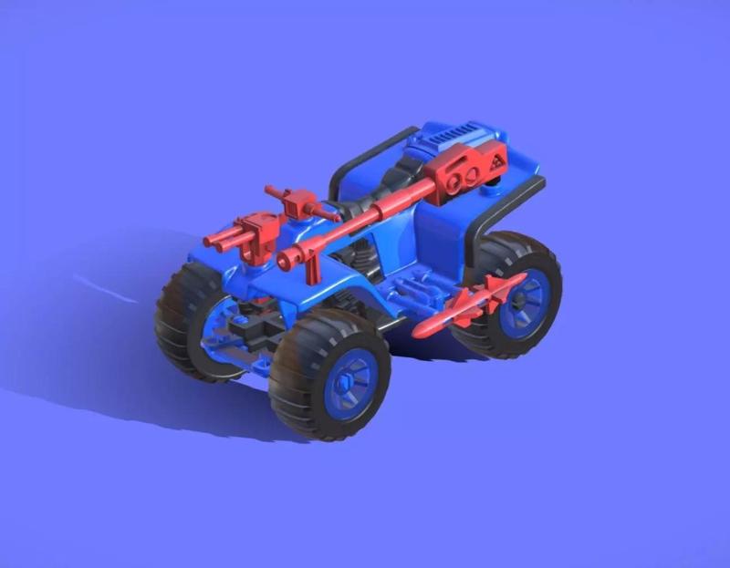1980s CLASSIC GI-JOE ATV-FERRET - 3D SCAN
