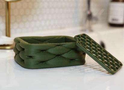 Tufted Effect Soap Dish – Decorative Bathroom Organizer – 3D Print STL File