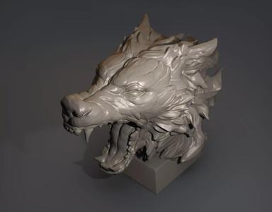 Wolf Bust