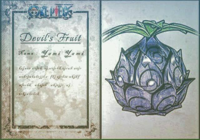 One_piece : Devil's Fruit : Blackbeard Yami Yami(model)