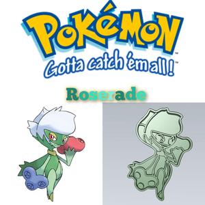 AMAZING POKEMON Roserade COOKIE CUTTER STAMP CAKE DECORATING