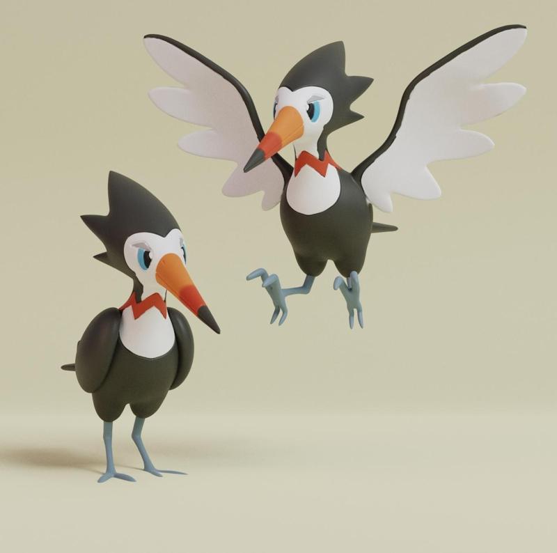 Pokemon - Trumbeak with 2 poses