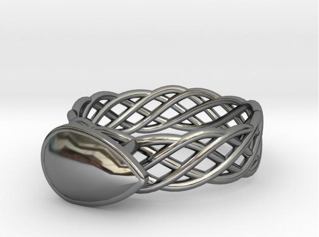 Torus Knot Plus Ring 17.53mm with Pear Gem