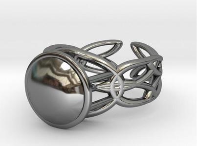 Enneper Curve Ring 17.53mm with Round Gem