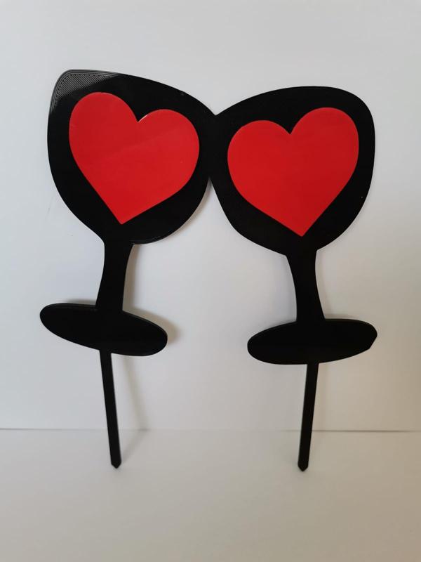 Topper Copas Corazon