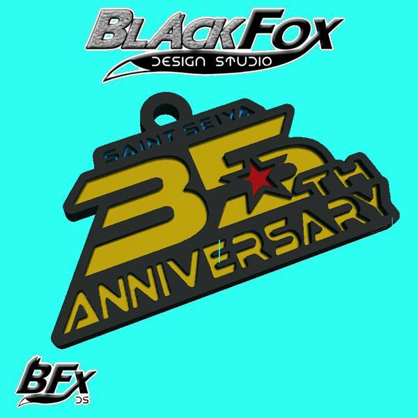 saint seiya 35th anniversary keychain