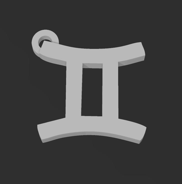 Gemini keychain necklace HD 1