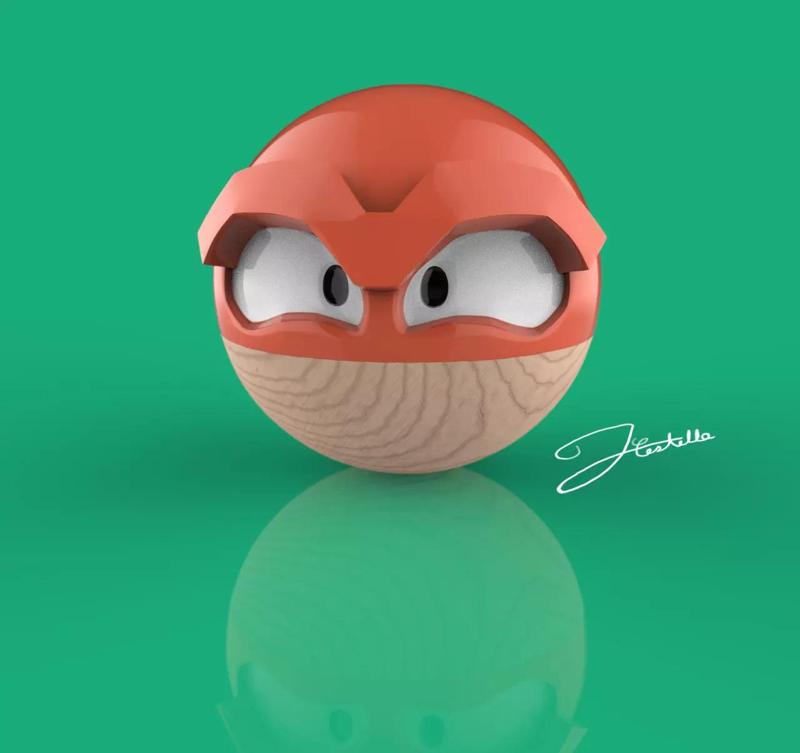 Voltorb power rangers helmet
