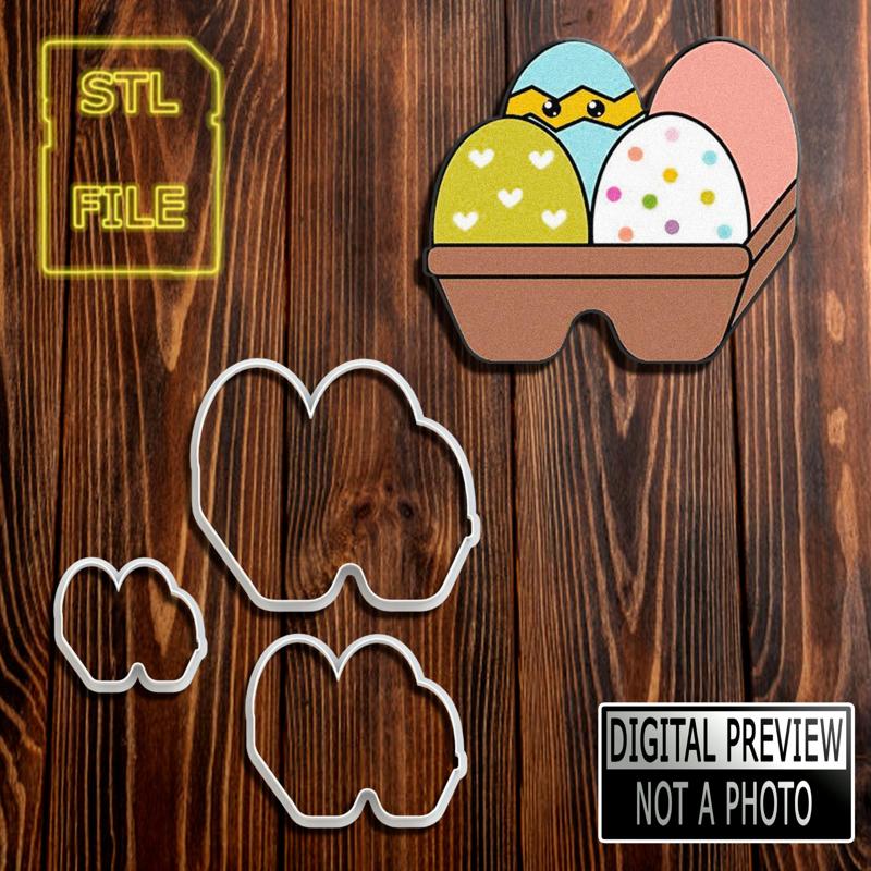 [50% off] CORTANTE DE GALLETAS - CAJA DE HUEVOS DE PASCUA MODEL