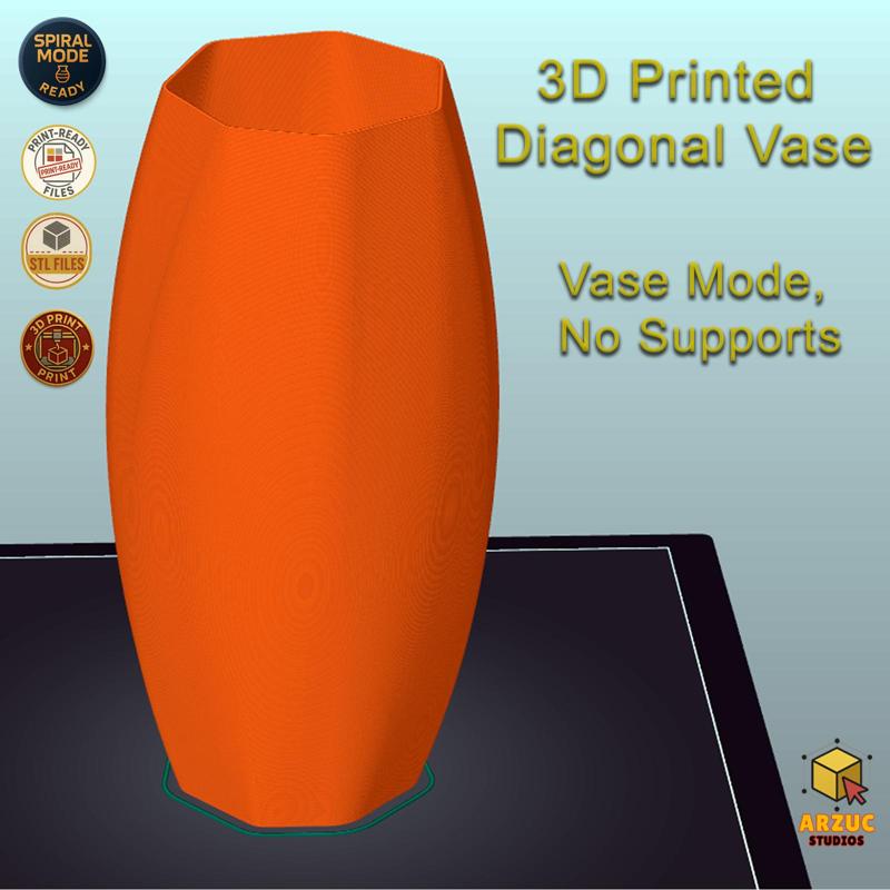 Vase Diagonale – Free Geometric Vase | Vase Mode | 18cm
