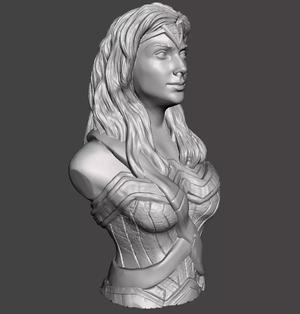 wonder women bust 3d model for 3d printing