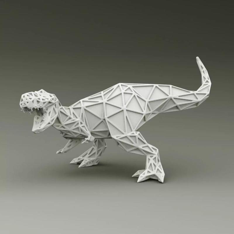 3D PRINTED MODEL T-REX-ABSTRACT-DESIGN-POSE
