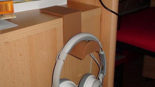 Kopfhoererhalter zum festkleben; Headphone holder for gluing down