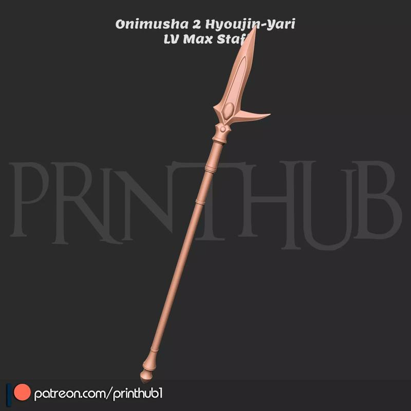 Hyoujin Yari Level 2 Onimusha 2 Inspired Ice Spear 3D Printable