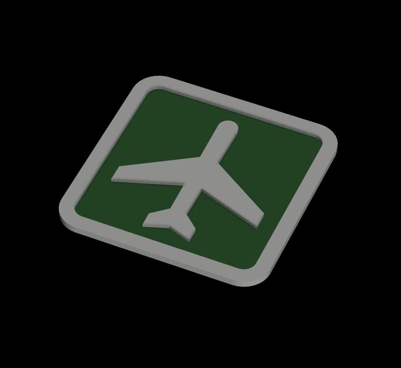 Road sign for Airport