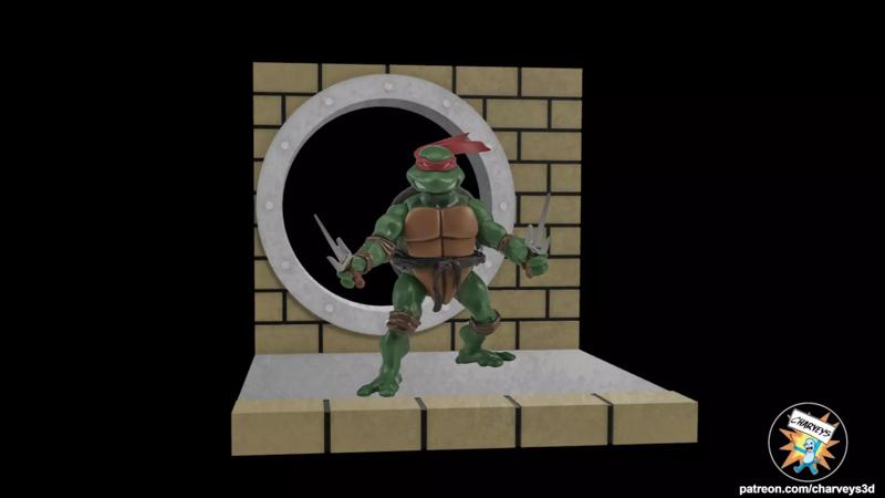 Teenage Mutant Ninja Turtles Sewer Diorama for action figures