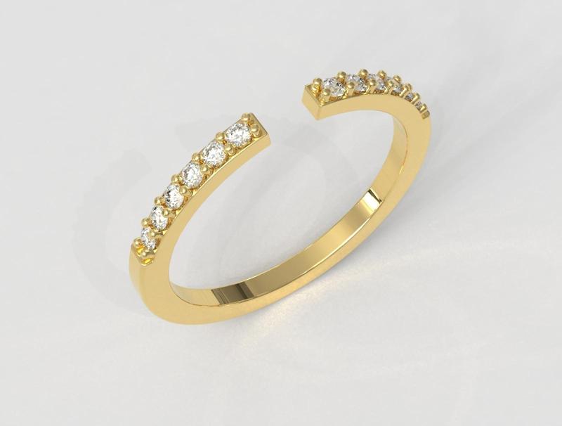 Diamond Open Ring